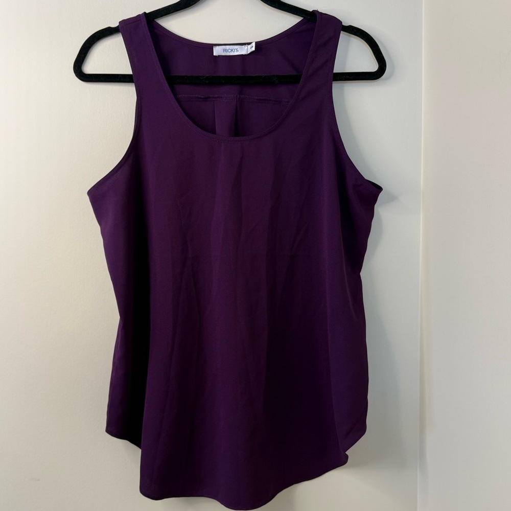Rickis Sleeveless Blouse – Deep Purple, Size Medium